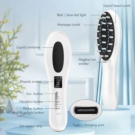 GlowGrow Pro™ -  6in1 LED Laser Comb Massager for Hair Growth OCU