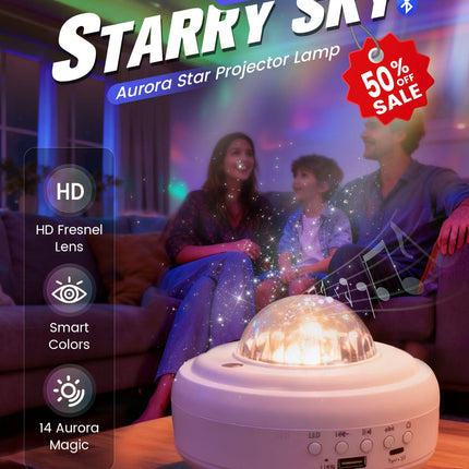 🌌Christmas Hot Sale 50% OFF! ✨ Northern Lights Aurora Projector – Enjoy the starry sky at home ✨