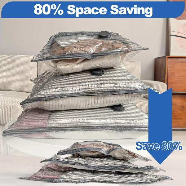 📦🔥50% OFF WHILE STOCKS LAST! 🔥 USB Electric Vacuum Sealer Bags - Save 80% Space, Reusable & Airtight for Food/Travel 🍖✈️