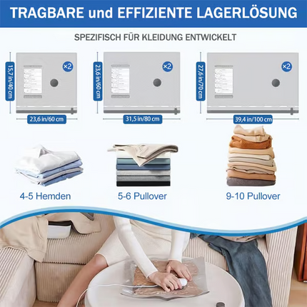 📦🔥50% OFF WHILE STOCKS LAST! 🔥 USB Electric Vacuum Sealer Bags - Save 80% Space, Reusable & Airtight for Food/Travel 🍖✈️