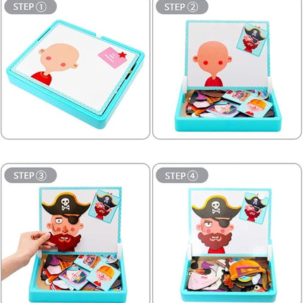 🎉50% OFF🎉 Magnetic Puzzle Dress-Up Game Children's Double-Sided Educational Toy Portable Preschool Learning Toy - While Supplies Last🔥