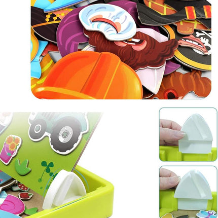 🎉50% OFF🎉 Magnetic Puzzle Dress-Up Game Children's Double-Sided Educational Toy Portable Preschool Learning Toy - While Supplies Last🔥