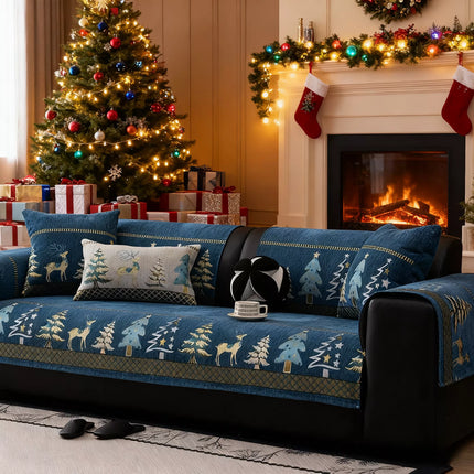 Plush Chenille Anti-Slip Couch Cover