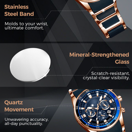 ⏳ LIMITED TIME OFFER⚡️!💎Men's High-End Business Multifunction Quartz Watch