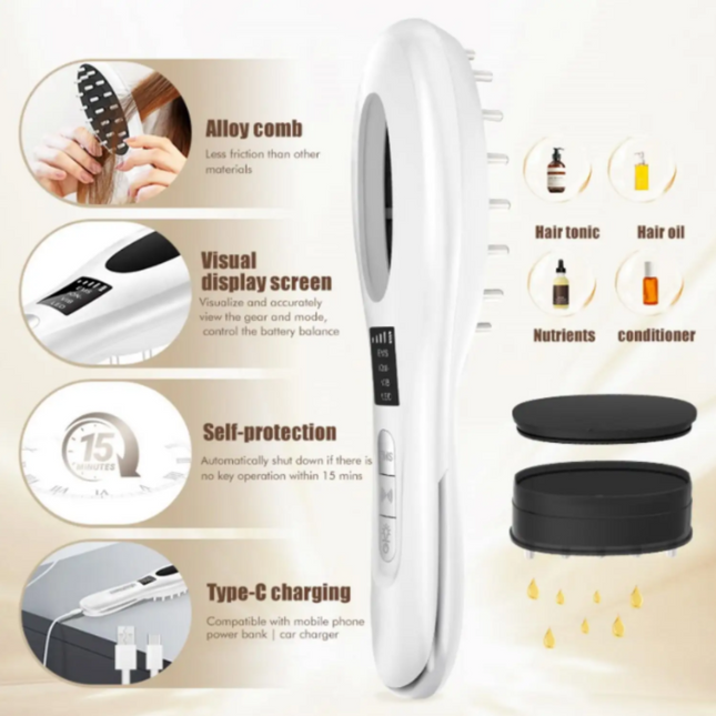 GlowGrow Pro™ -  6in1 LED Laser Comb Massager for Hair Growth OCU