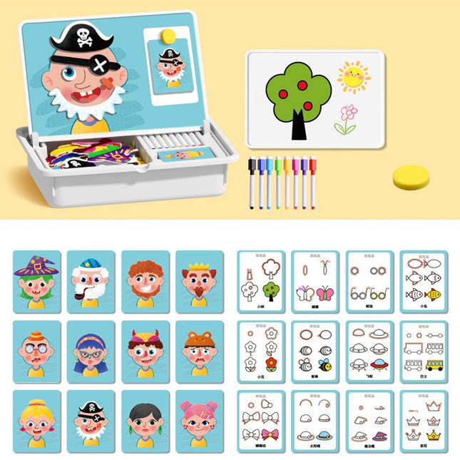 🎉50% OFF🎉 Magnetic Puzzle Dress-Up Game Children's Double-Sided Educational Toy Portable Preschool Learning Toy - While Supplies Last🔥