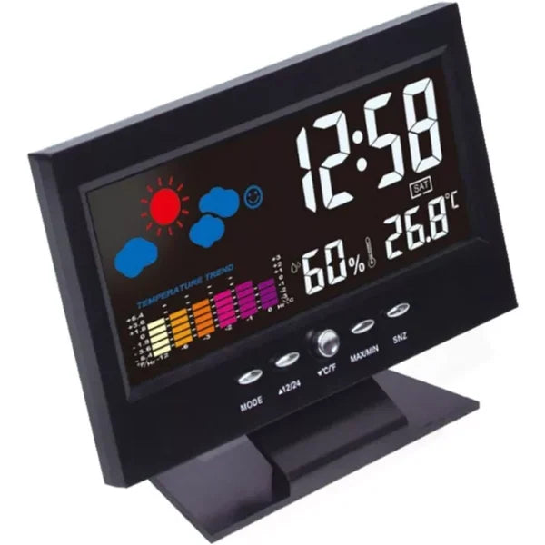 🌡️ 49% OFF NOW! ✨ Digital LED Weather Station - Temperature & Humidity Monitor with Forecast Display & Table Alarm Clock 📊⏰