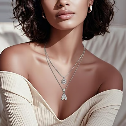 💍Last Day 50% OFF💍 Initial Letter Pendant Necklaces-Best Gift for your friends💝