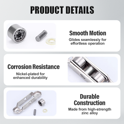 🎅 Hot Sale 49% OFF 🔥80/88 Zinc Alloy Pulley for PVC Windows & Doors
