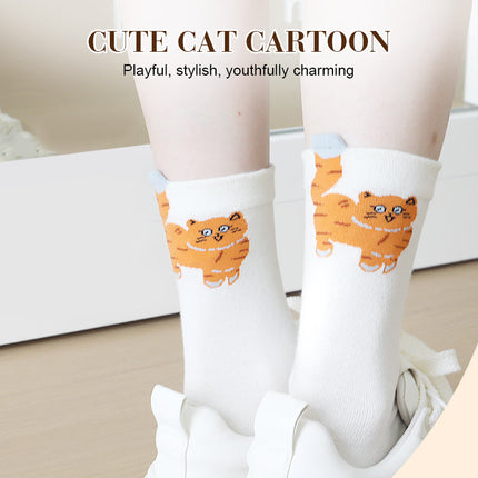 🔥Best Seller🔥Cute Cartoon Cat Crew Socks（50% OFF)