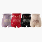 Purple+Red+Black+Nude (4pcs) / M