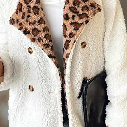 🔥2025 Global Fashion Latest Styles🌎Cozy Coat with Leopard Trim🧥
