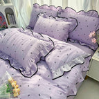Purple Bow / 1.2m (Single) - 150x200cm(Duvet Cover)