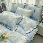 Blue Checkered Pattern / 1.2m (Single) - 150x200cm(Duvet Cover)