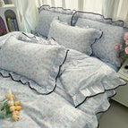 Blue Flower / 1.2m (Single) - 150x200cm(Duvet Cover)