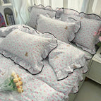 Purple Bear / 1.2m (Single) - 150x200cm(Duvet Cover)