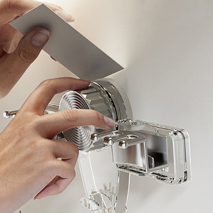 4-Slot Toothbrush Rack with Vacuum Suction