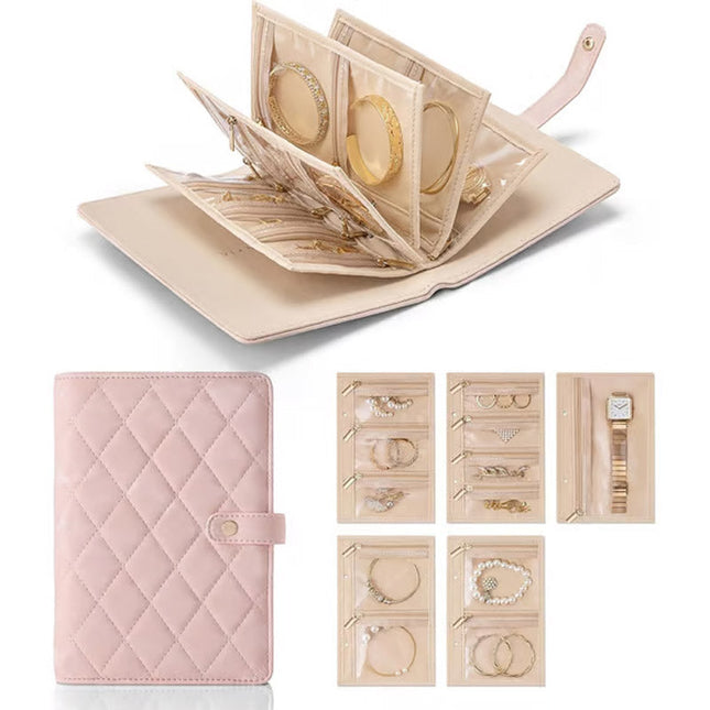 Elegant Portable Checkered Jewelry Storage Bag（50% OFF）