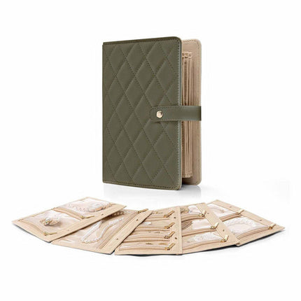 Elegant Portable Checkered Jewelry Storage Bag（50% OFF）