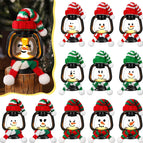 Mini Snowman Lantern / A(White green hat+scarf)