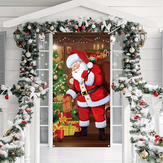 ⏰Christmas Limited Sale 50% OFF!!🎄Christmas Door Cover For Instant Holiday Decor