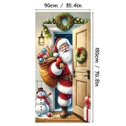 ⏰Christmas Limited Sale 50% OFF!!🎄Christmas Door Cover For Instant Holiday Decor