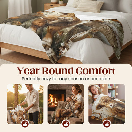 Highland Cow Fleece Blanket 🐮 | Soft, Cute & Cozy All Season!