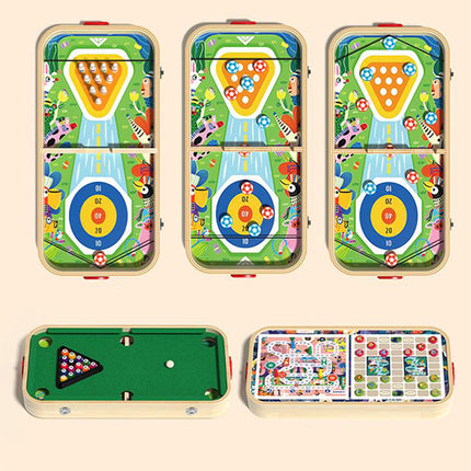 6-in-1 Wooden Tabletop Game for Kids