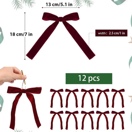 Elegant Christmas Ribbon Bow Ornament