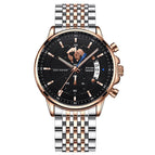 Gold Case - Black Dial - Steel Band