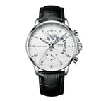 Silver Case - White Dial - Leather Band