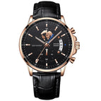 Gold Case - Black Dial - Leather Band