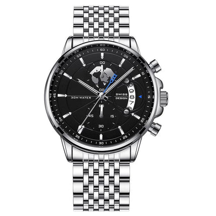 ⏳Time-Limited Special⏰Men's watch with globe motif in maritime style