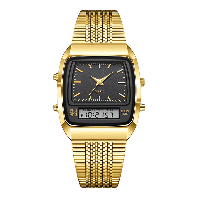 LIEBIG Roman Retro Dual System Multi-Function Digital Sports Watch