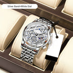 Silver Band+White Dial