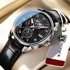 Silver Case-Black Dial
