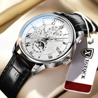Silver Case-White Dial