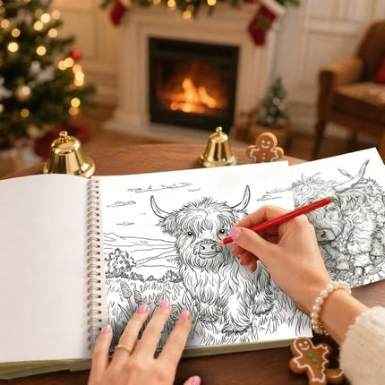 🎅2025 Christmas Sale - 50% OFF🐮Highland Cow Coloring Book
