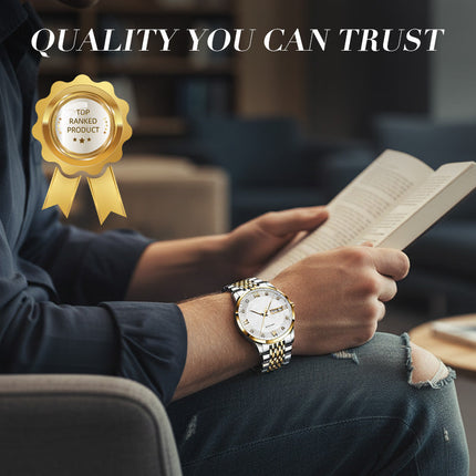 Men's Stainless Steel Waterproof Business Watch（50% OFF）
