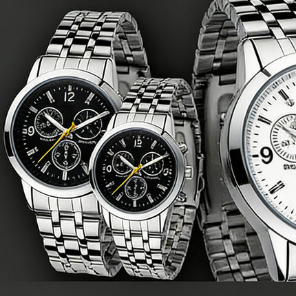 ⏳Limited-time 49% off⏰Classic 3-Eye Dial Casual Couple's Watch⌚