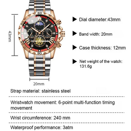 🔥Hot Sale🔥Men's Luminous Waterproof Flywheel Quartz Watch (50% OFF)