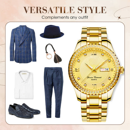 Men's Luminous Display Waterproof Wristwatch