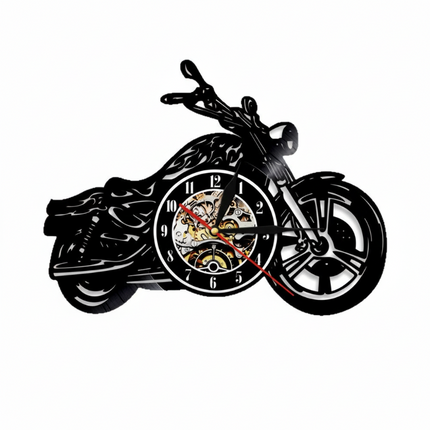 ⏳Limited-time 50% off⏰Retro Motorcycle Vinyl Record Wall Clock